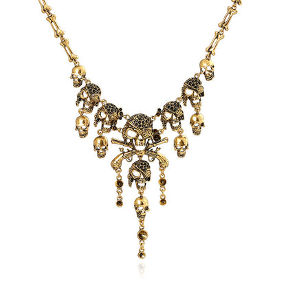Chic Punk Skull Tassel Necklace - I Love Goods