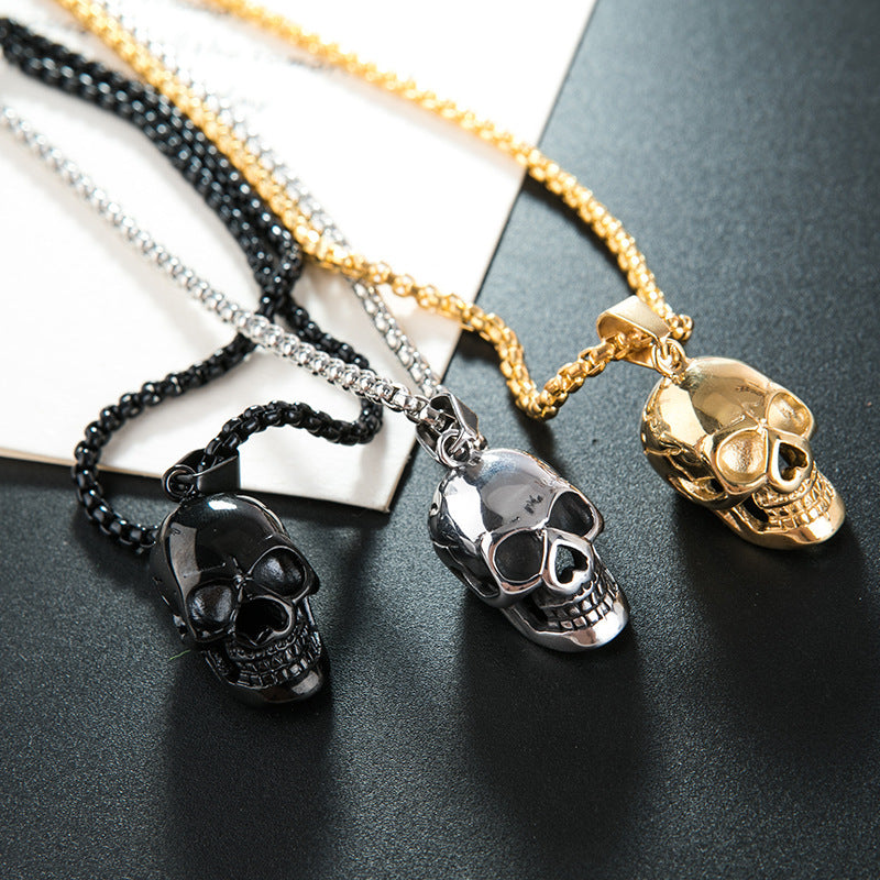 Men's Titanium Steel Skull Necklace - I Love Goods