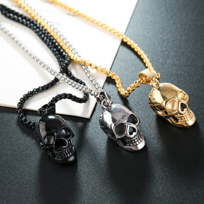 Men's Titanium Steel Skull Necklace - I Love Goods