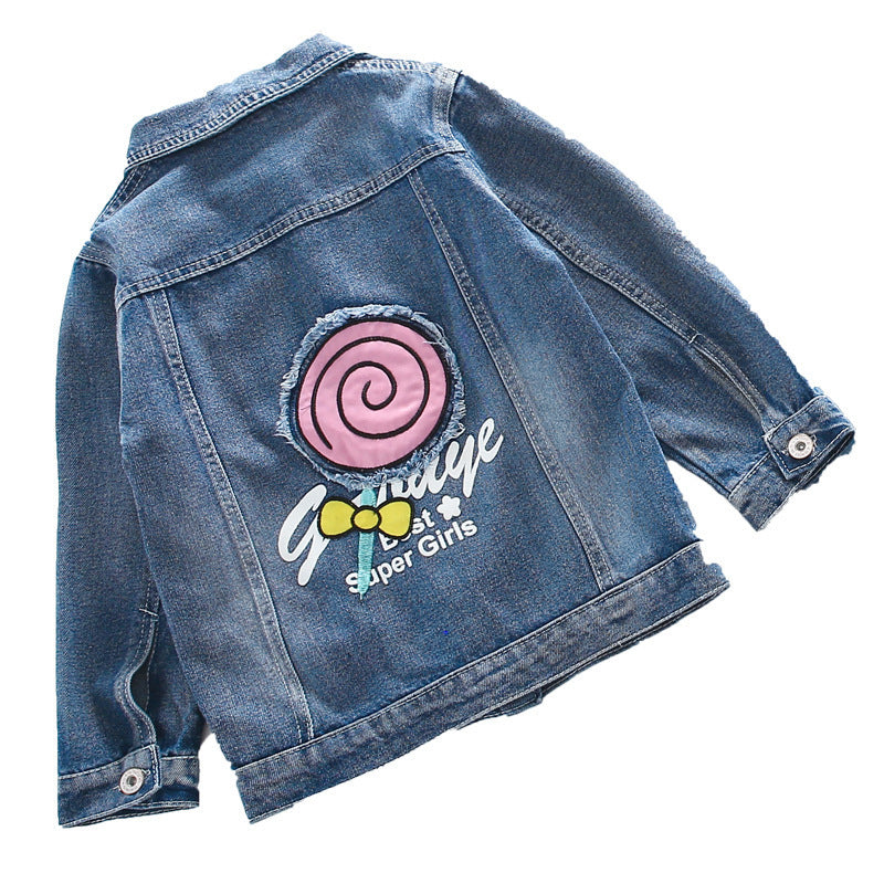 Girls' Denim Jacket For Children - I Love Goods