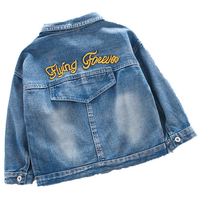 Girls' Denim Jacket For Children - I Love Goods