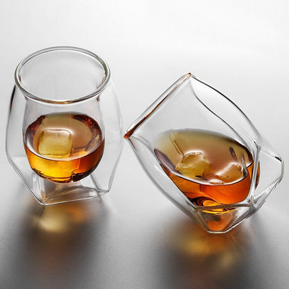 Rustic Style Angular Bottomed Whiskey glass - I Love Goods