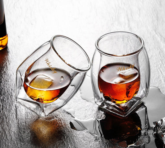 Rustic Style Angular Bottomed Whiskey glass - I Love Goods