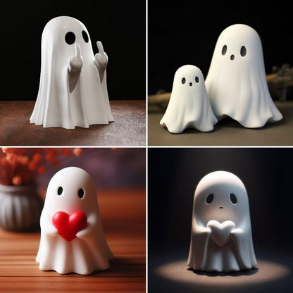 Halloween Middle Finger Love Ghost Ornaments - I Love Goods