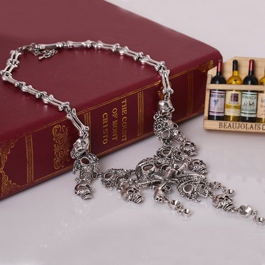 Chic Punk Skull Tassel Necklace - I Love Goods
