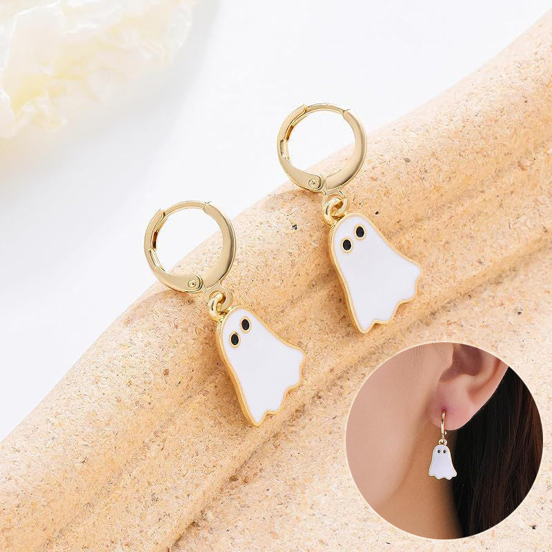 Cute Ghost Huggie Hoop Earrings - I Love Goods