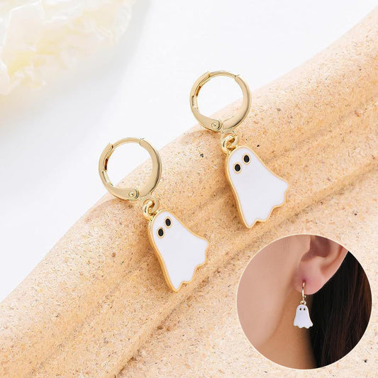 Cute Ghost Huggie Hoop Earrings - I Love Goods