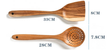 Natural Teak Wood Cooking Tool Set - I Love Goods