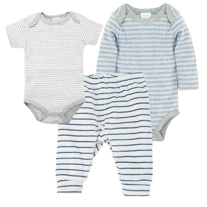 Solid Color Korean Newborn Baby Clothes Kids Set - I Love Goods