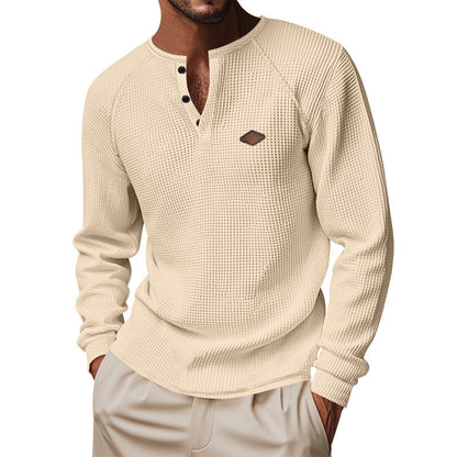 Men's Quick-Dry Waffle Henry Shirt - I Love Goods