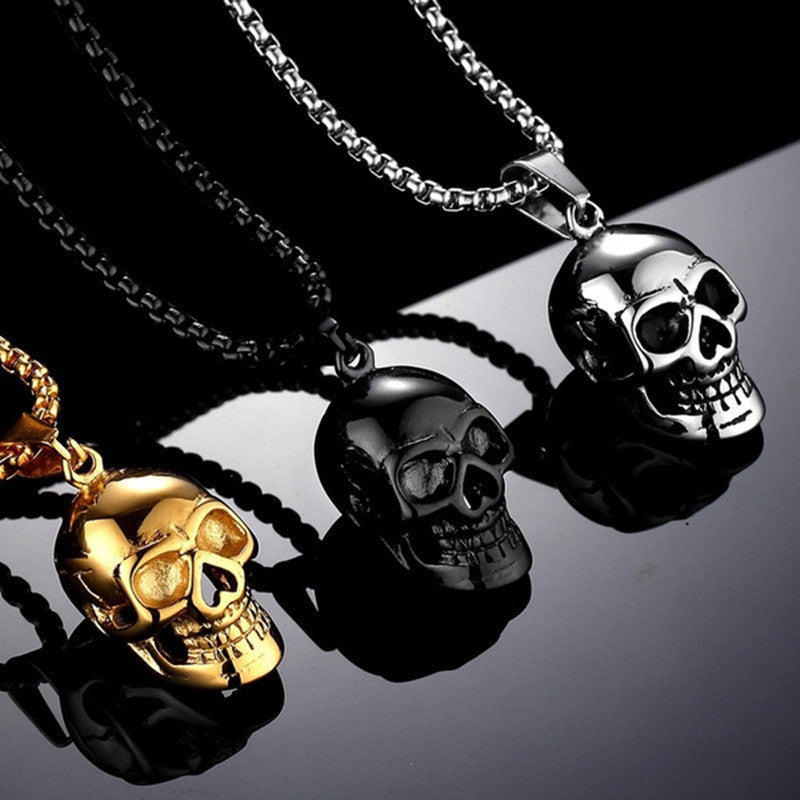 Men's Titanium Steel Skull Necklace - I Love Goods