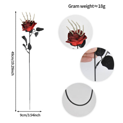Gothic Skull Hand & Rose Decor - I Love Goods