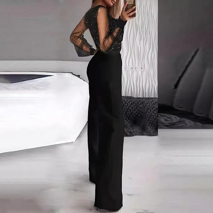 Sparkle & Slay: Sequin Tulle Jumpsuit - I Love Goods
