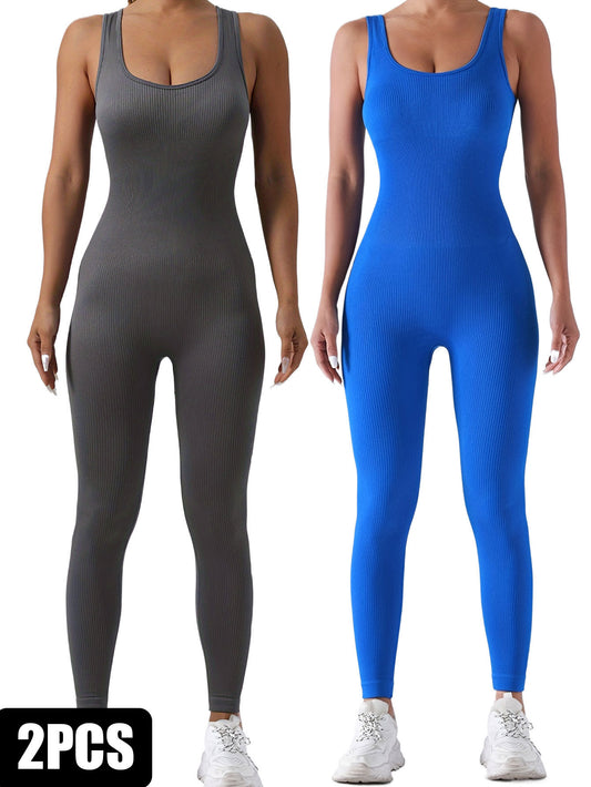 The Essential Ribbed Active Jumpsuit (2-Pack) - I Love Goods