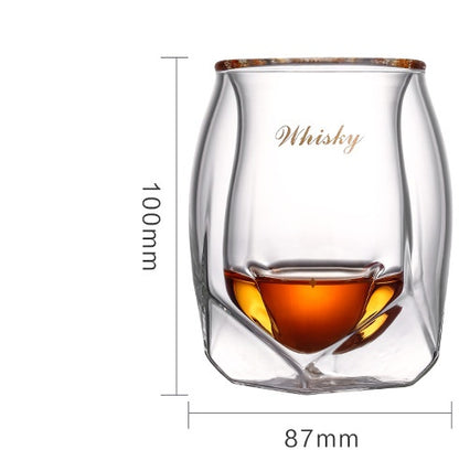 Rustic Style Angular Bottomed Whiskey glass - I Love Goods