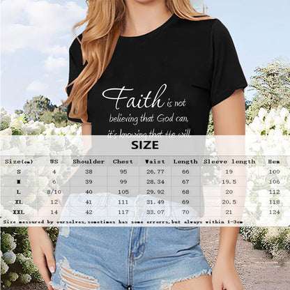 Chic Faith Letter Print T-Shirt - I Love Goods