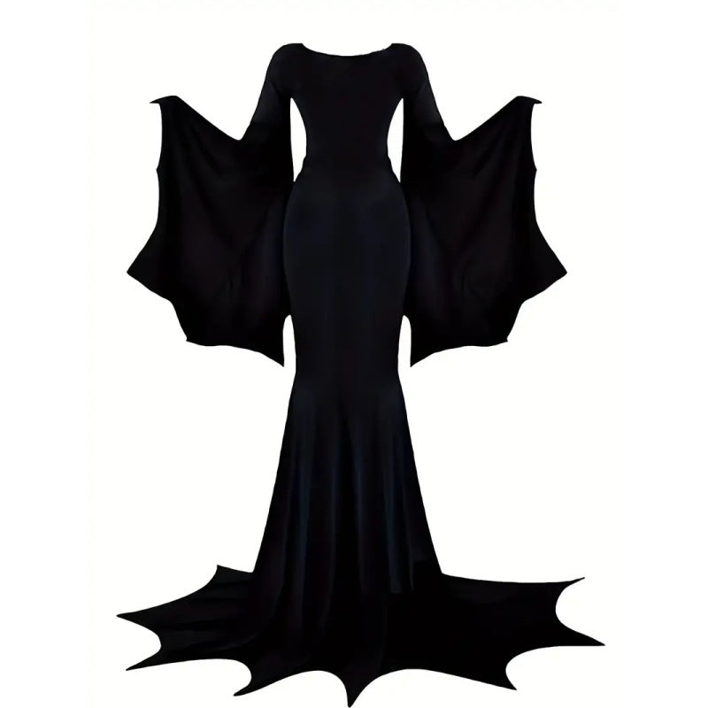 Gothic Witch Bat Sleeve Costume Dress - I Love Goods
