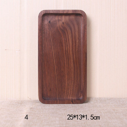 Japanese Style Wooden Black Walnut Rectangular Dinner Plate - I Love Goods