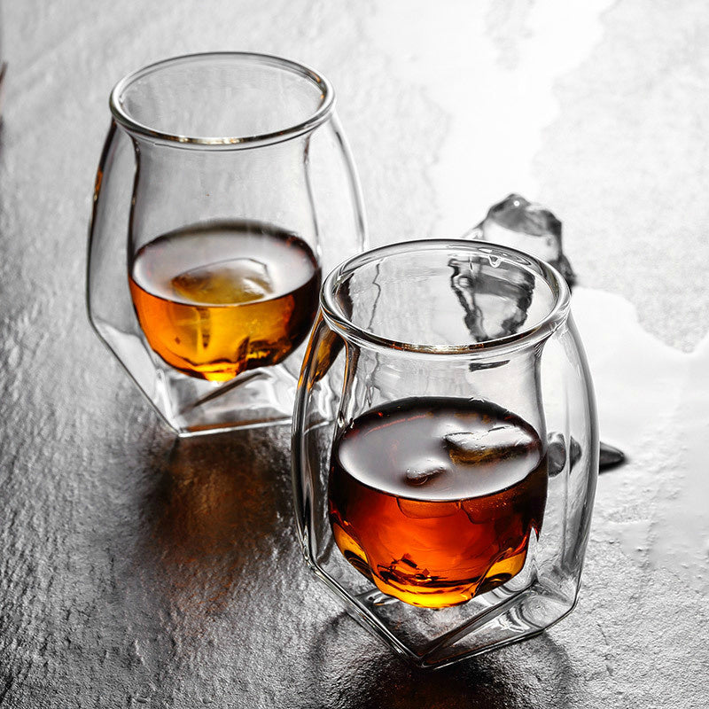 Rustic Style Angular Bottomed Whiskey glass - I Love Goods