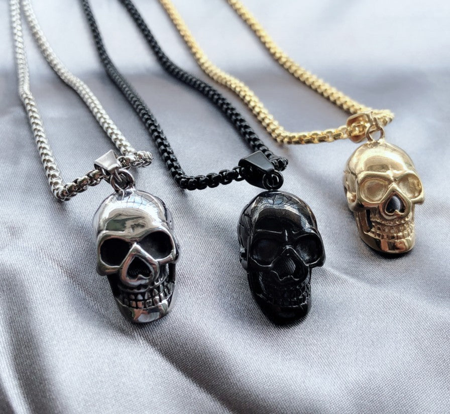 Men's Titanium Steel Skull Necklace - I Love Goods