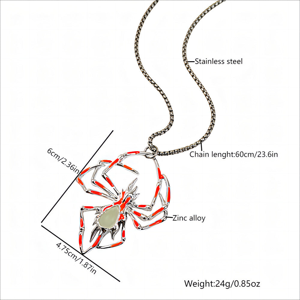 Glow-in-the-Dark Spider Necklace - I Love Goods