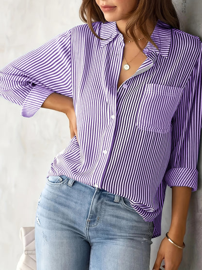 Classic Striped Long-Sleeve Shirt - I Love Goods