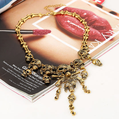 Chic Punk Skull Tassel Necklace - I Love Goods