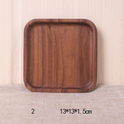 Japanese Style Wooden Black Walnut Rectangular Dinner Plate - I Love Goods