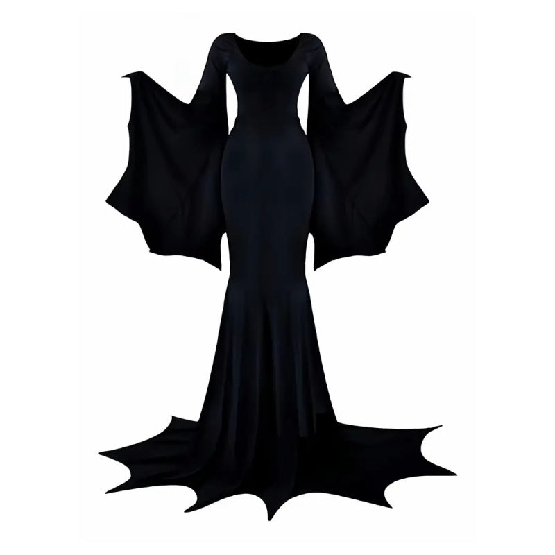 Gothic Witch Bat Sleeve Costume Dress - I Love Goods