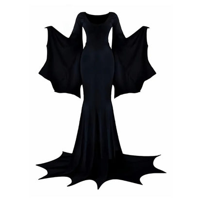 Gothic Witch Bat Sleeve Costume Dress - I Love Goods