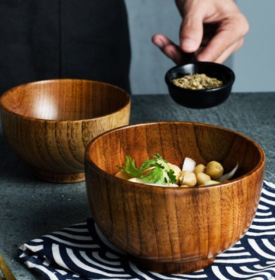 Japanese-Style Wooden Serving Bowls - I Love Goods