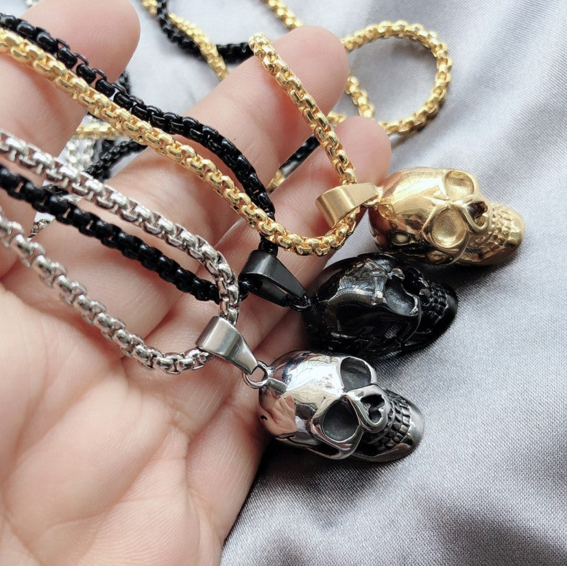 Men's Titanium Steel Skull Necklace - I Love Goods