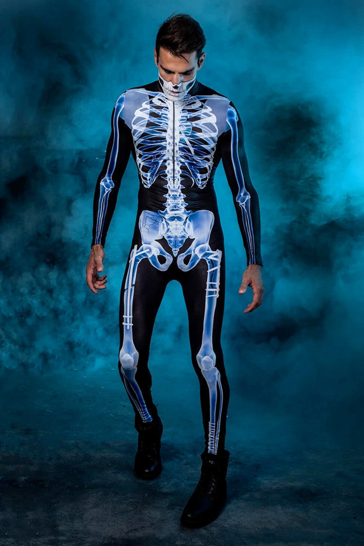 Spooky Skeleton 3D Print Bodysuit - I Love Goods