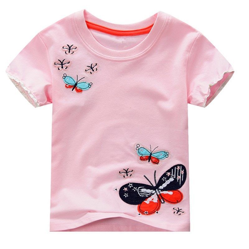 Baby Girls Simple Short-sleeved T-shirt - I Love Goods