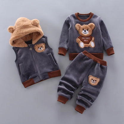 Cozy Warmth! 3PC Fleece Toddler Suit - I Love Goods