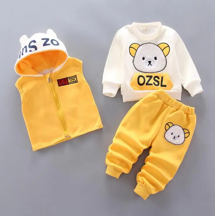Cozy Warmth! 3PC Fleece Toddler Suit - I Love Goods