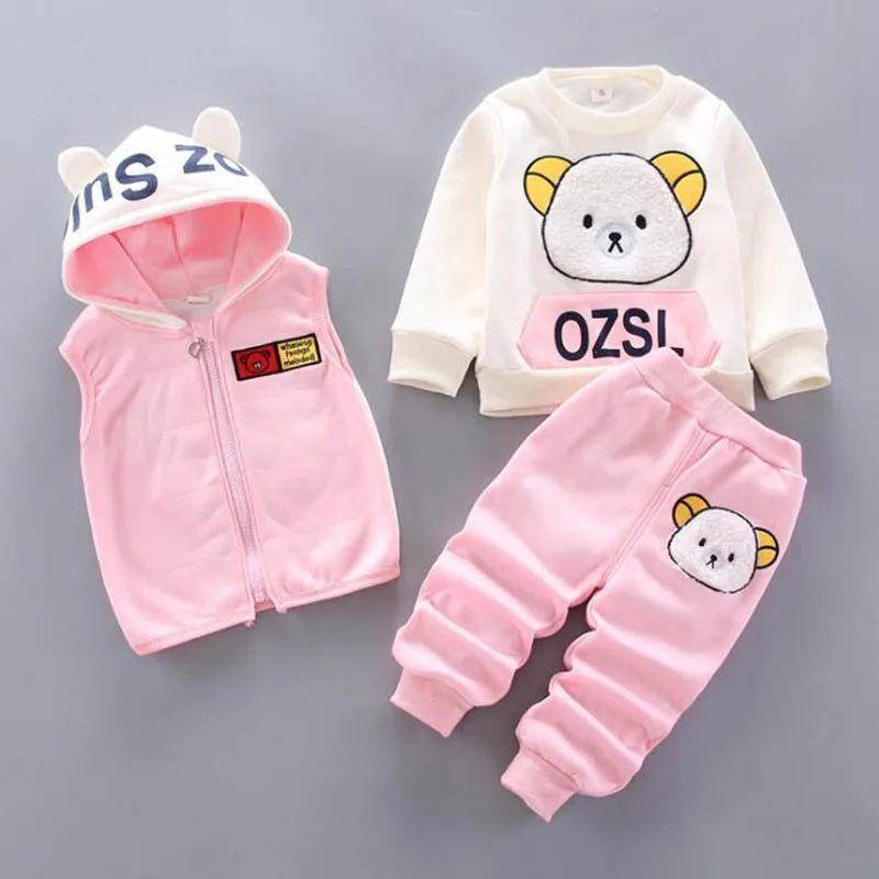 Cozy Warmth! 3PC Fleece Toddler Suit - I Love Goods