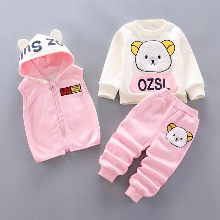 Cozy Warmth! 3PC Fleece Toddler Suit - I Love Goods