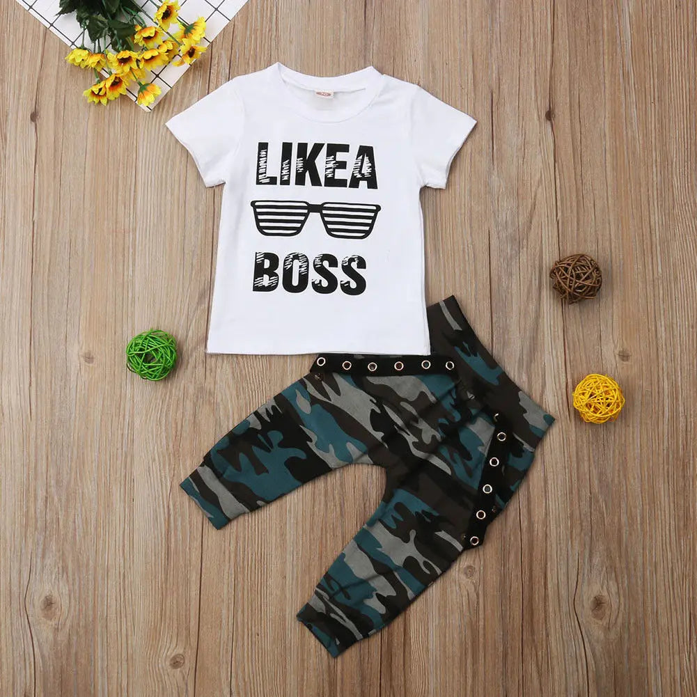 Toddler Boy 2PC Short Set (0-3Y) - I Love Goods