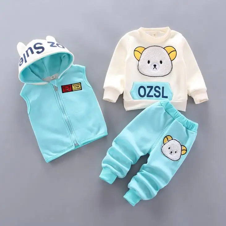 Cozy Warmth! 3PC Fleece Toddler Suit - I Love Goods