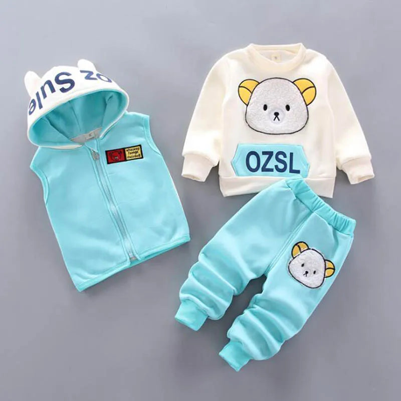 Cozy Warmth! 3PC Fleece Toddler Suit - I Love Goods