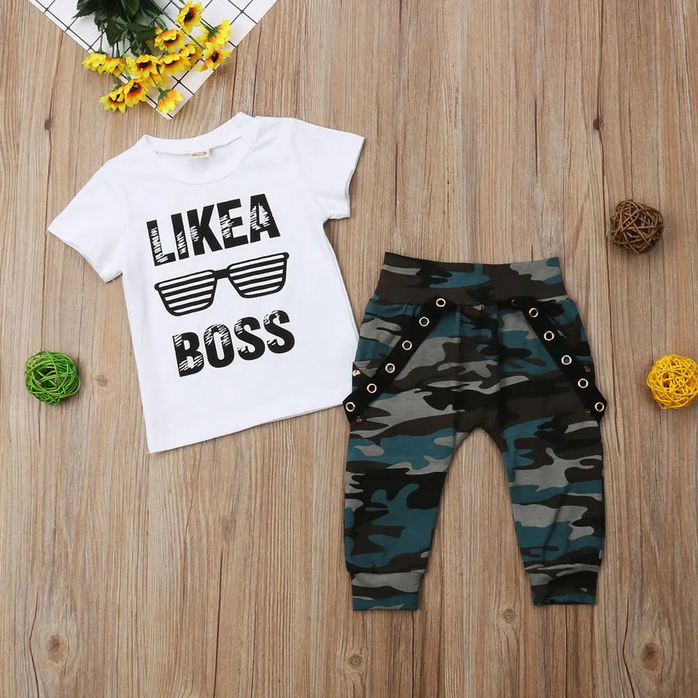 Toddler Boy 2PC Short Set (0-3Y) - I Love Goods