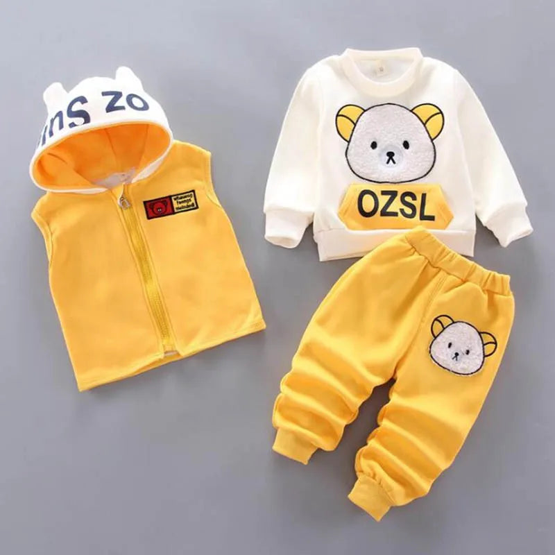 Cozy Warmth! 3PC Fleece Toddler Suit - I Love Goods