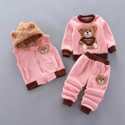 Cozy Warmth! 3PC Fleece Toddler Suit - I Love Goods