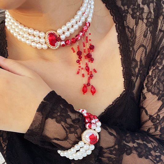 Halloween Pearl Collar Retro Gothic Style - I Love Goods