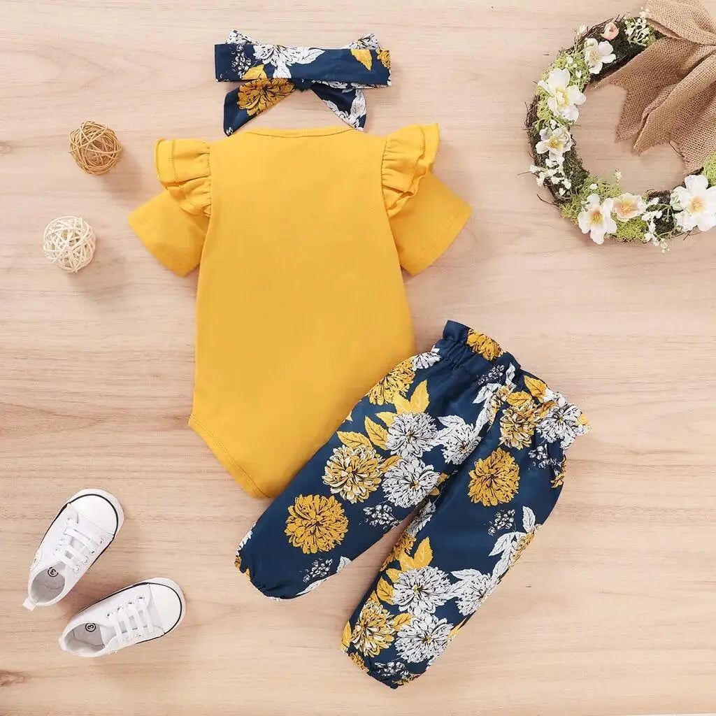 Picture-Perfect! Floral 3PC Baby Set - I Love Goods