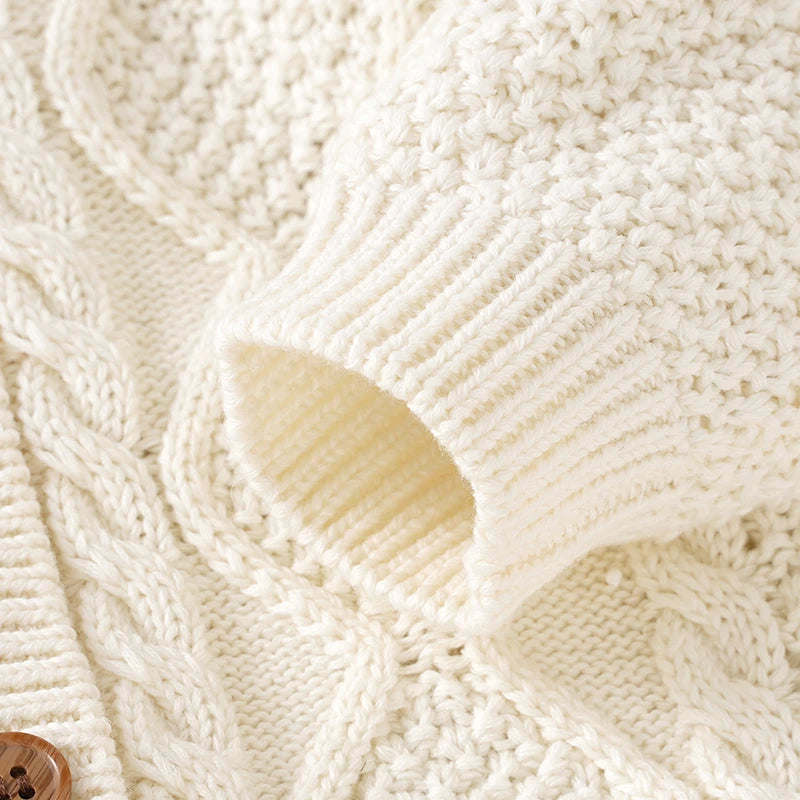 Knitted Cotton Baby Cardigan Sweater 0-3Y - I Love Goods