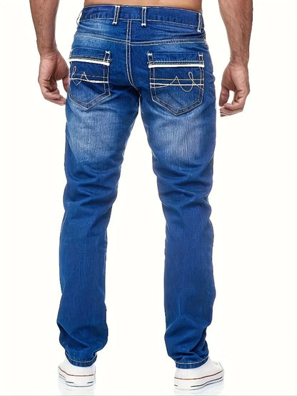 Cozy Blue Stretch Denim Jeans - I Love Goods
