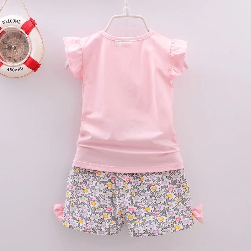 Sweet Treat Style: Girls 2PC Shorts Set - I Love Goods