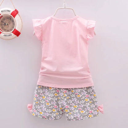 Sweet Treat Style: Girls 2PC Shorts Set - I Love Goods